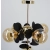 Lampa wisząca metalowa złoto-czarna 5-punktowa 8075/5 - Lampy Elem